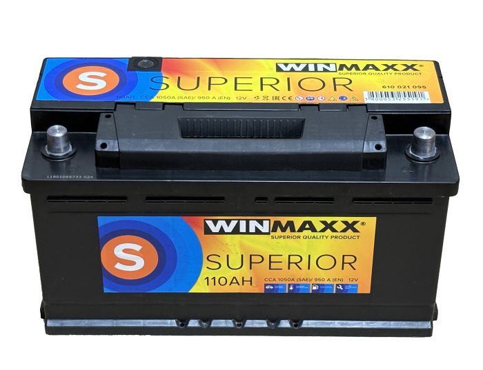 Акумулятор 6CT-110 WinMaxx Superior 110Ah-12V (353х175х190), (+ праворуч), EN950