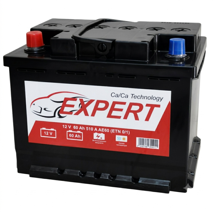 Акумулятор автомобільний 6CT-60 EXPERT 60Ah-12V (242х175х190), (+ ліворуч), EN510