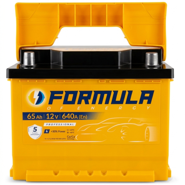 Акумулятор автомобильний 6CT-65 Formula 65Ah-12V (242х175х190), (+ ліворуч), EN640