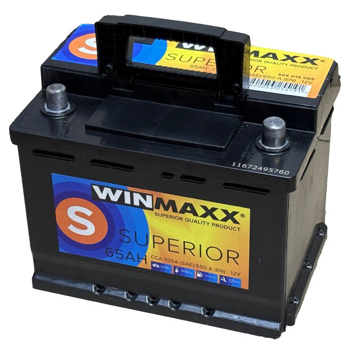 Акумулятор 6CT-65 WinMaxx Superior 65Ah-12V (242х175х190), (+ праворуч), EN650