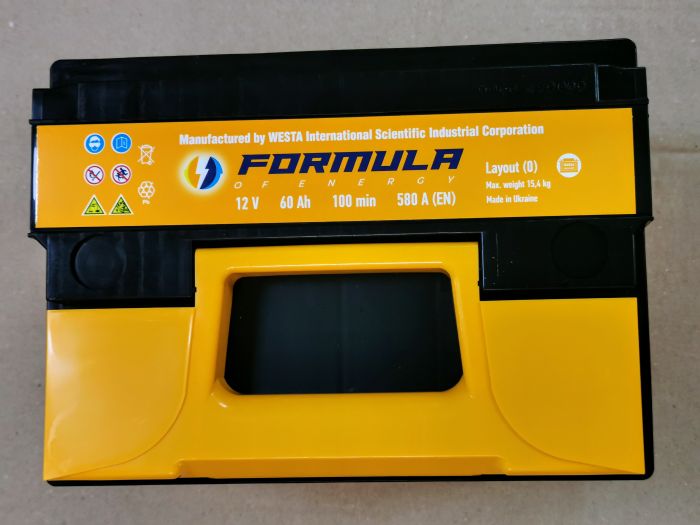 Акумулятор автомобільний 6CT-60 FORMULA Premium 60Ah-12V (242х175х190), (+ праворуч), EN580